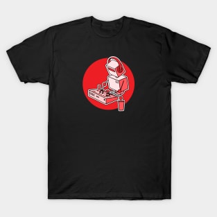 Robot Playing Drum Machine T-Shirt